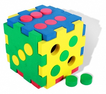 Кубик-сортер из мягкого полимера "Домино" (Бомик 501)