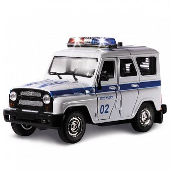 Машина металлическая инерционная "УАЗ HUNTER. Полиция" (Технопарк 31514-12)