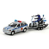 Машина металлическая инерционная с мотоциклом "Полиция"