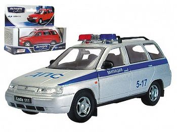 Модель автомобиля "ЛАДА 2111. Полиция" (Autotime Collection 2641)