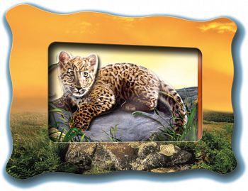 Объемная картинка в рамке "Леопард" (Vizzle М0010)