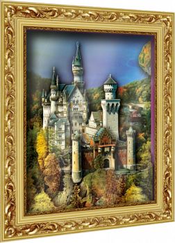Объемная картина "Знаменитые замки. Замок Нойшванштайн" (Vizzle 0112)