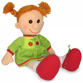 Мягкая игрушка "Кукла Майя в платье с вишнями" (Lava 8575C)