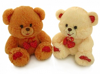 Мягкая игрушка "Медведь с декоративными сердечками малый" (Lava 867A)