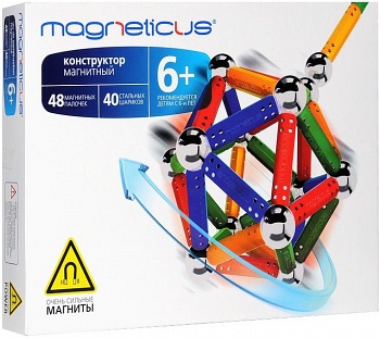 Магнитный конструктор "4 цвета" (Magneticus МК-0088)