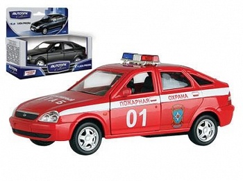 Модель автомобиля "ЛАДА PRIORA. Пожарная охрана" (Autotime Collection 33983)