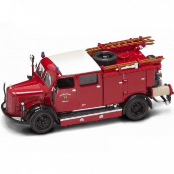 Коллекционная модель автомобиля "Пожарная машина. MERCEDES-BENZ TLF-50 1950" (Yat Ming 43013)