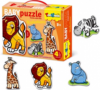 Контур-пазл "Baby Puzzle. Животные" (ToysUnion 00-603)