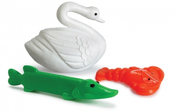 Набор игрушек для купания "Лебедь, рак и щука" (Росигрушка 9040)