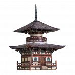 Сборная модель из картона "Пагода Хонпо-дзи" (65 деталей)